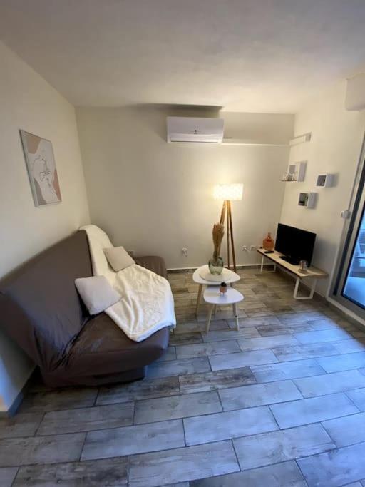 Appartamento Studio Cabine Avec Jardin Canet-en-Roussillon Esterno foto